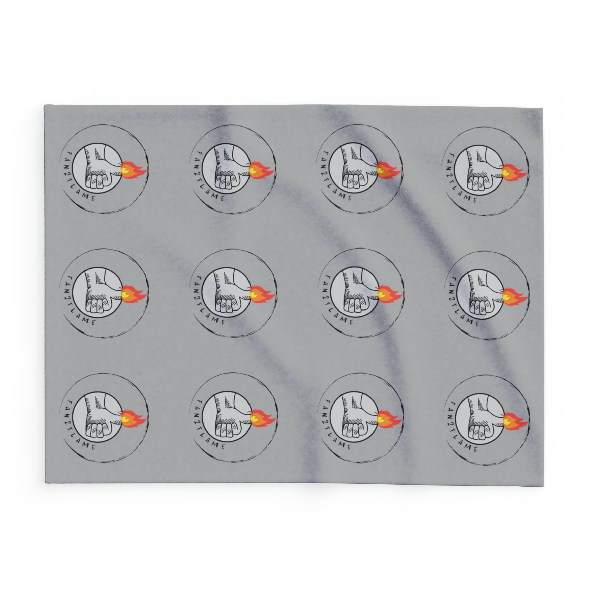 Fan2Flame Grey - Arctic Fleece Blanket