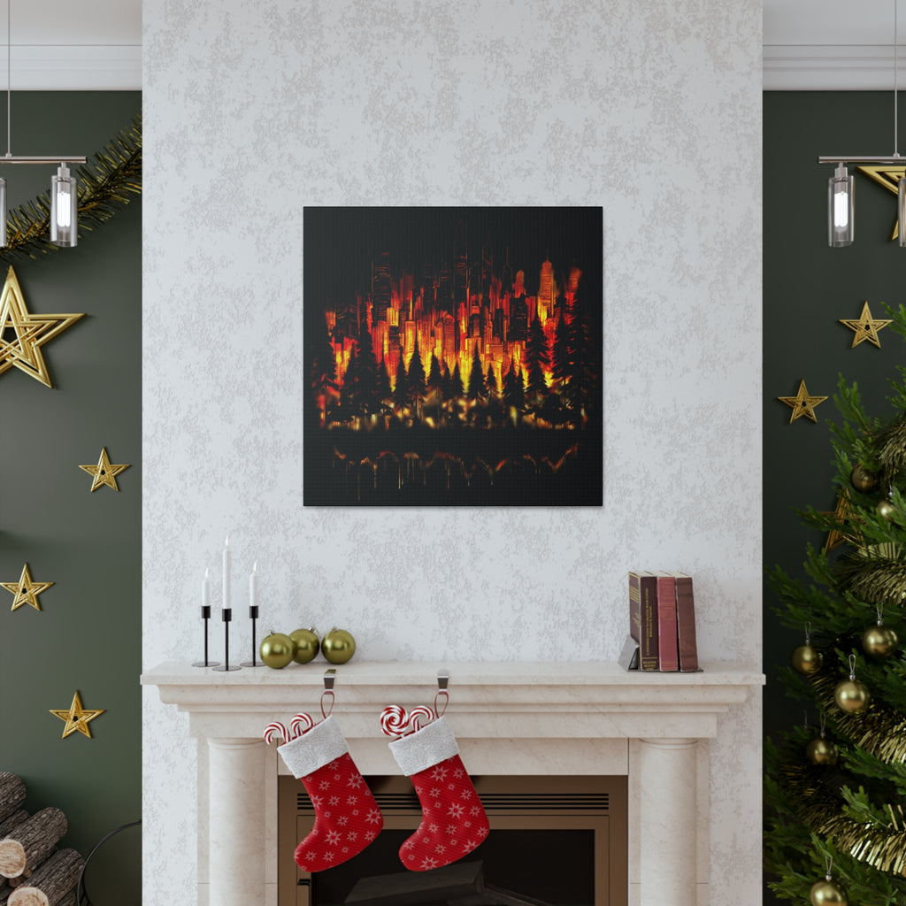 Night Light Life Landscape - Canvas