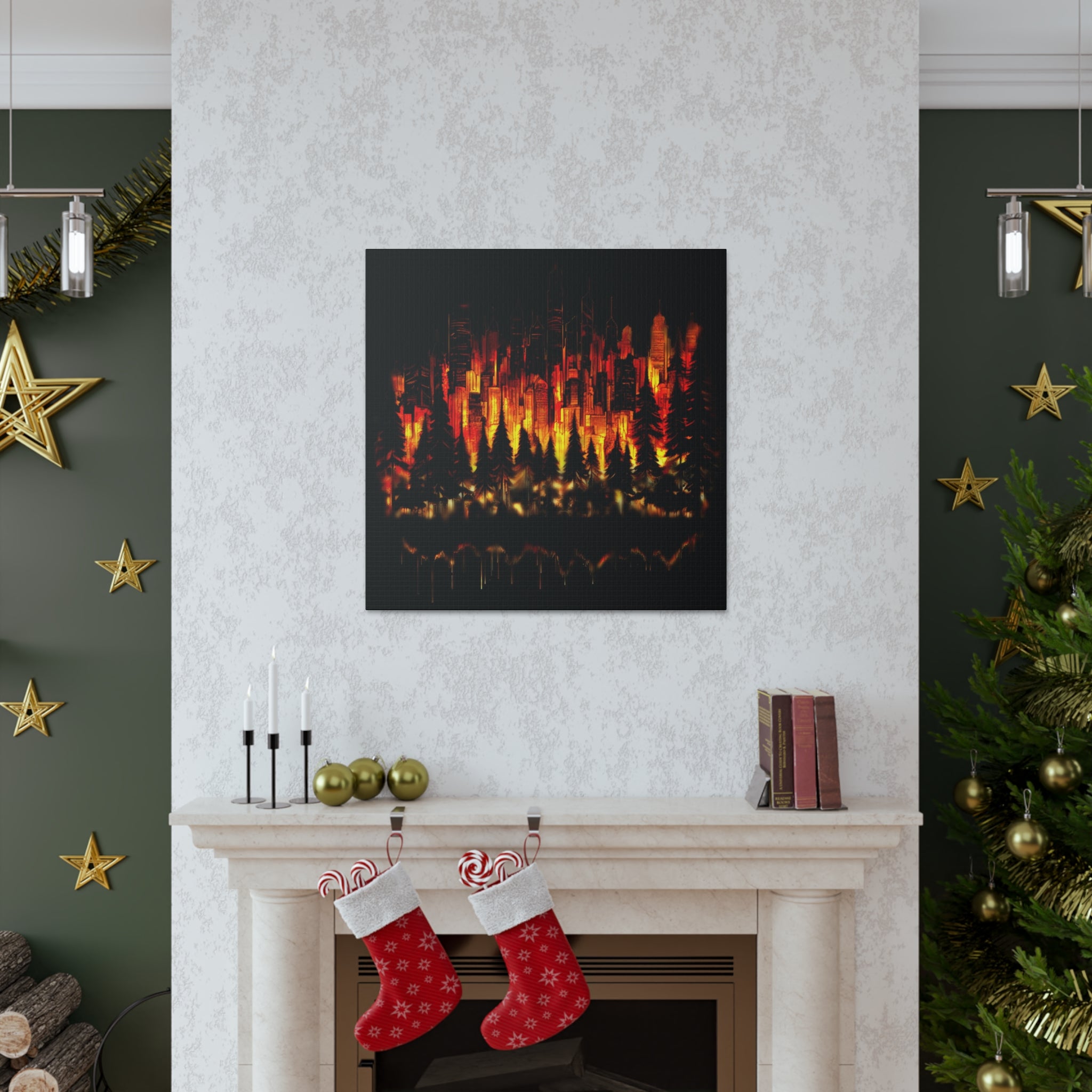 Night Light Life Landscape - Canvas