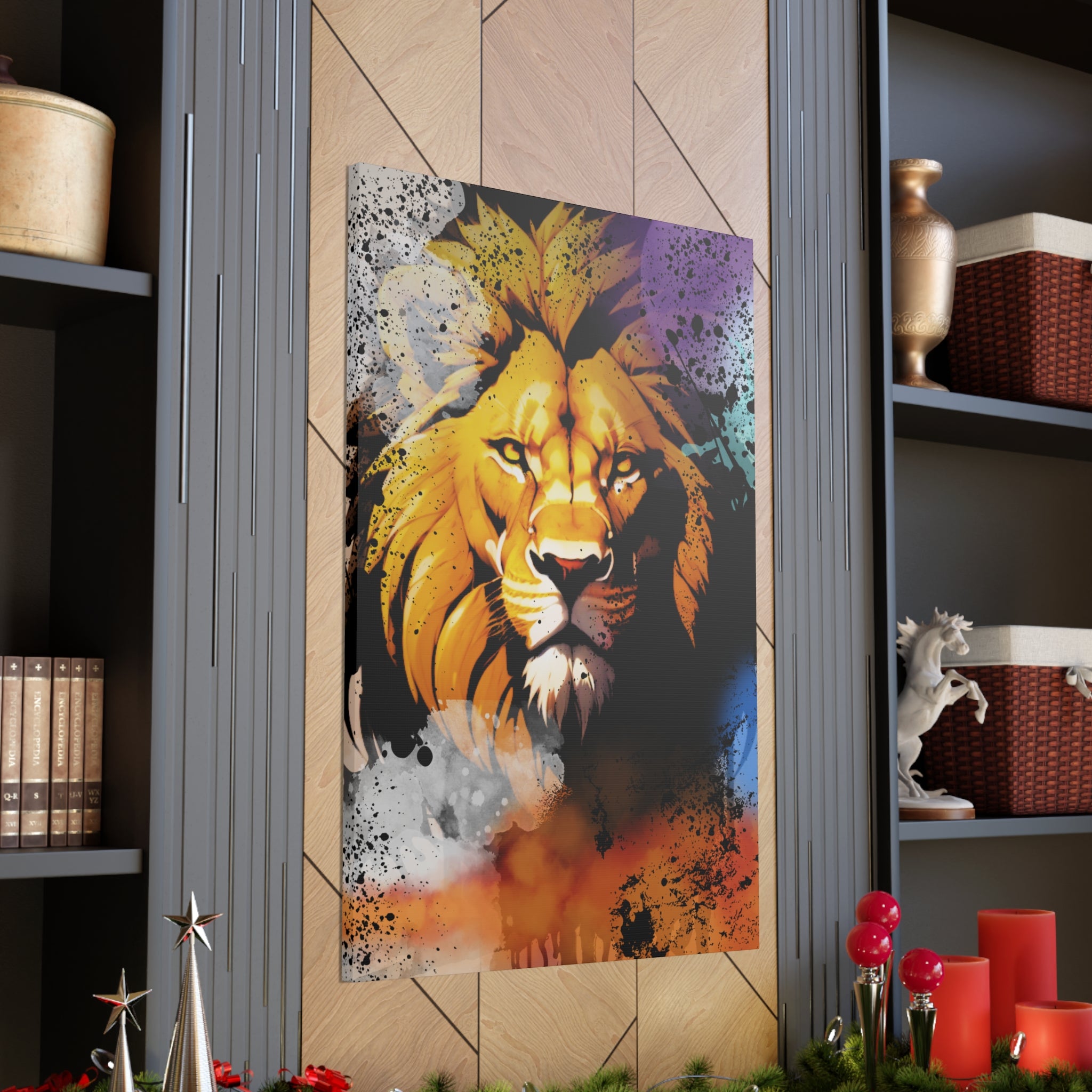 Drip Lion Swag Motif - Canvas