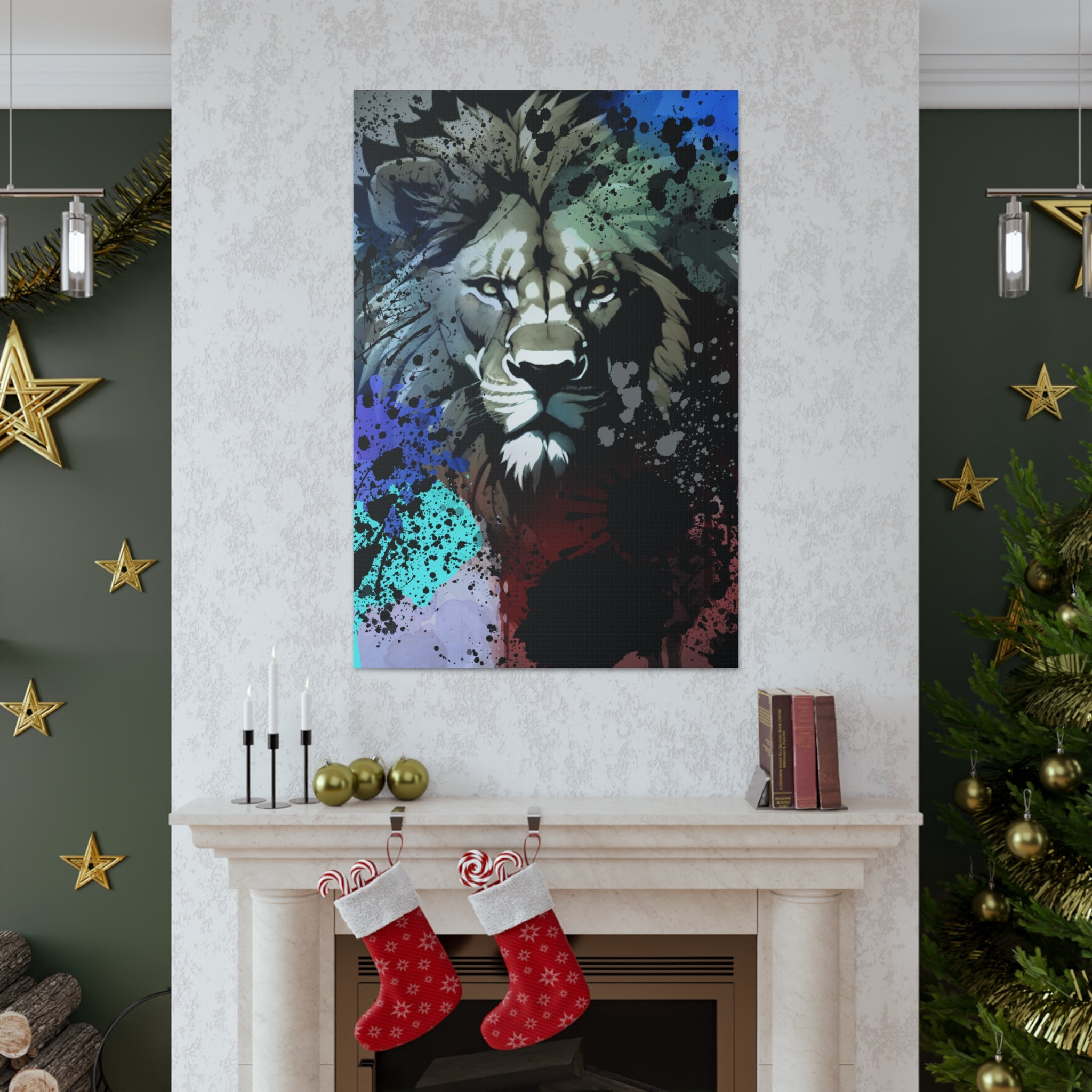Drip Lion Froze Motif - Canvas