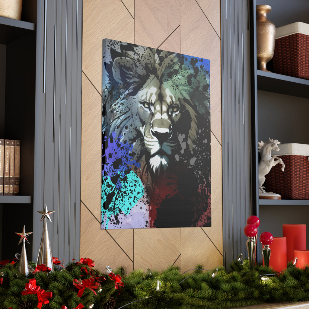 Drip Lion Froze Motif - Canvas