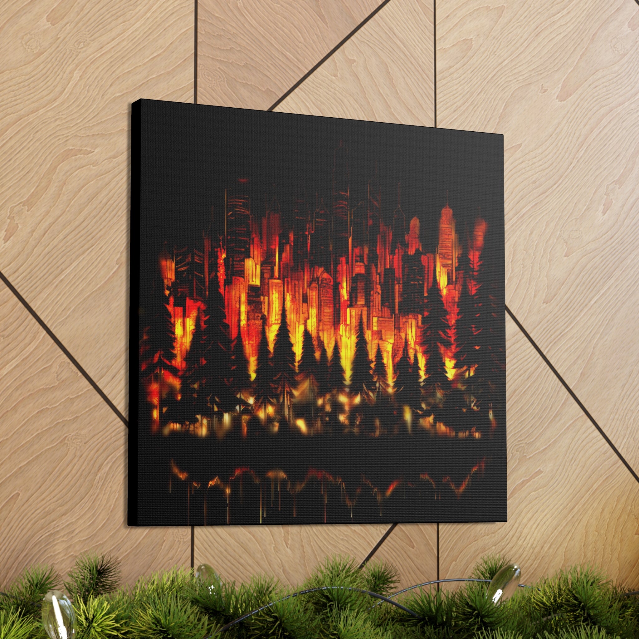 Night Light Life Landscape - Canvas