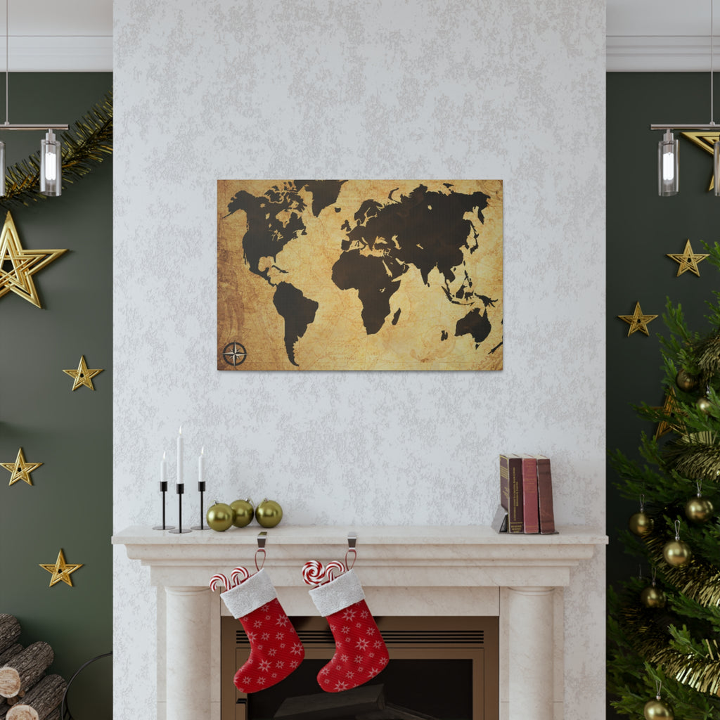 World Map  Espresso Coffee Course - Canvas
