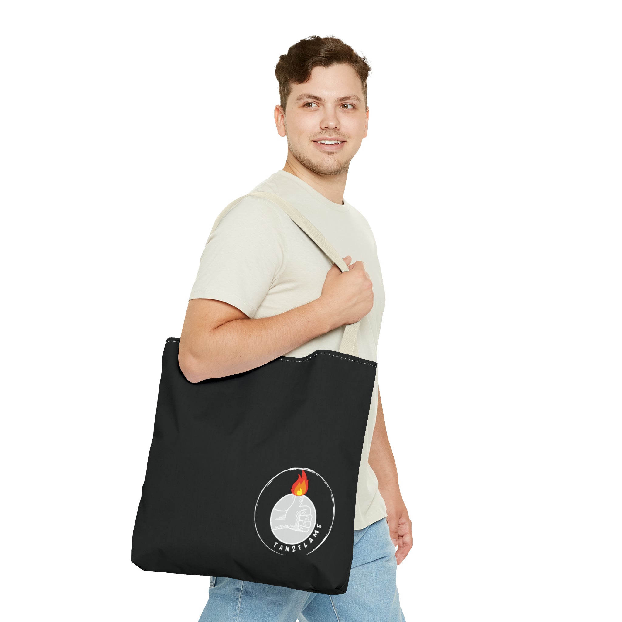 Fan2Flame Black - Tote Bag (AOP)