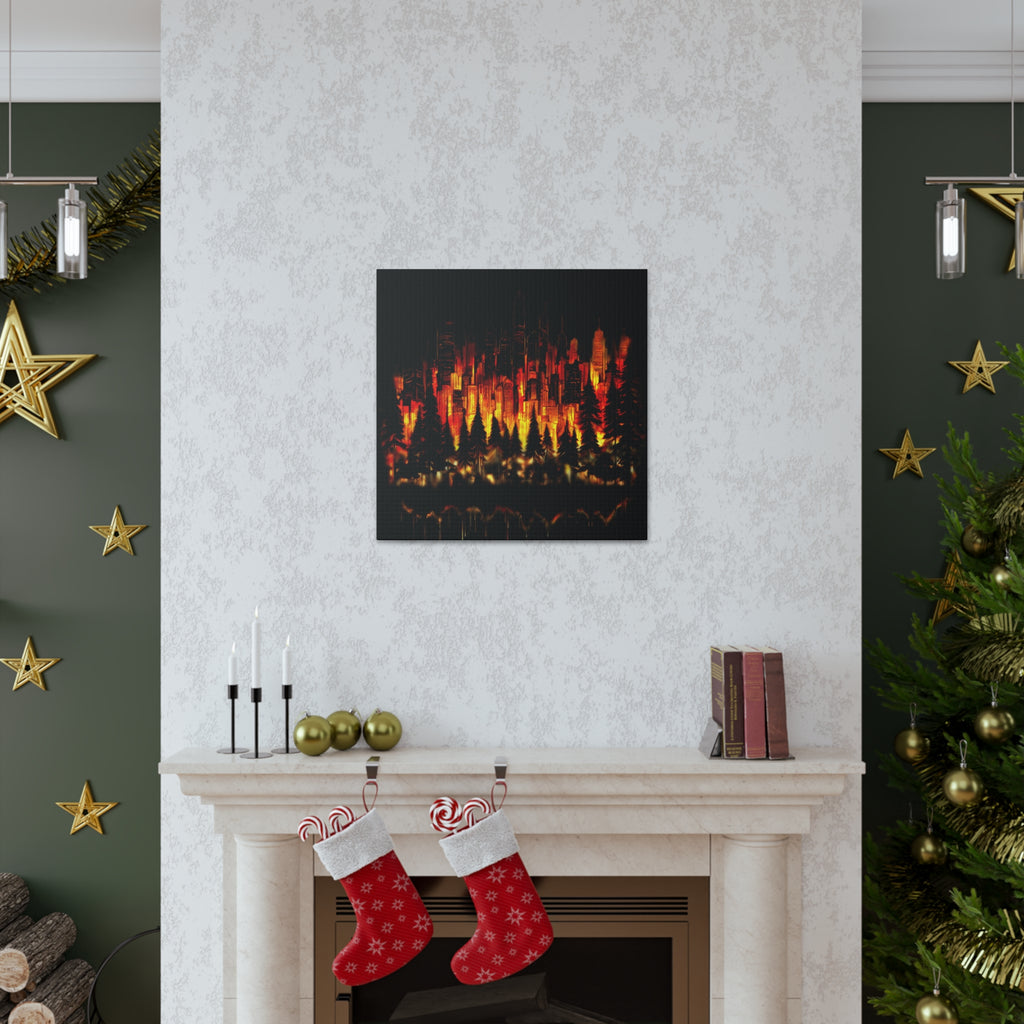 Night Light Life Landscape - Canvas