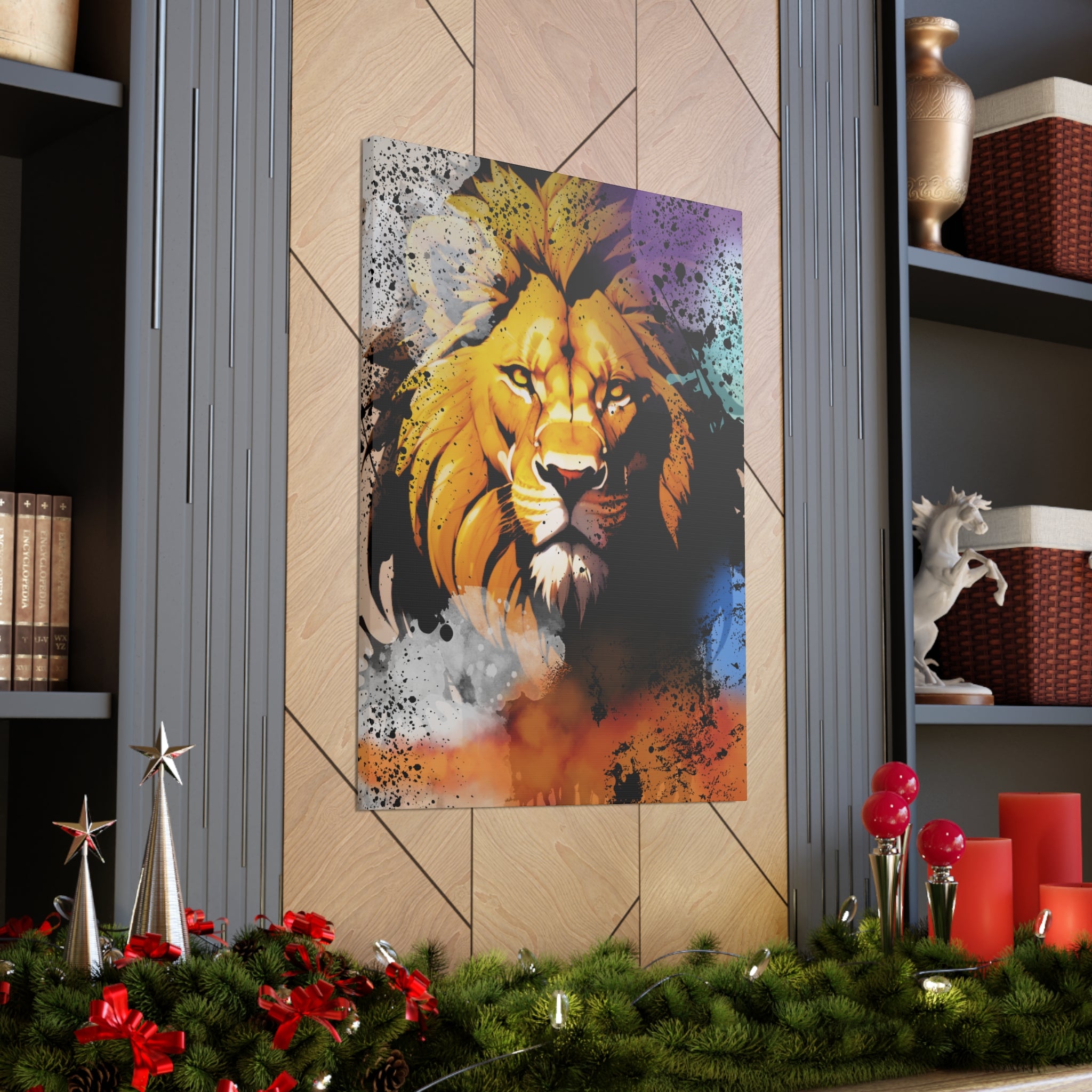 Drip Lion Swag Motif - Canvas