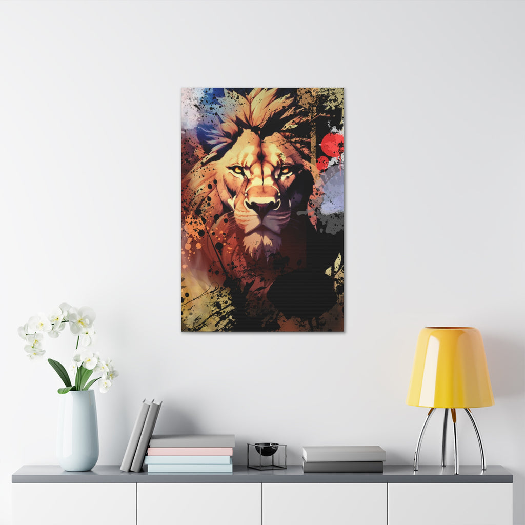 Drip Lion Inferno Motif - Canvas